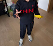 特步童裝兒童國潮長(cháng)袖立領(lǐng)運動(dòng)套裝學(xué)院風(fēng)戶(hù)外跑步兩件套 丹青黑 130 曬單實(shí)拍圖