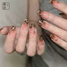 晨色手工穿戴甲美甲貼片指甲貼甲片短款假指甲（焦糖豹紋S碼） 曬單實(shí)拍圖
