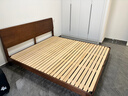 源氏木語(yǔ)橡木實(shí)木大板床日式臥室斜靠床現代簡(jiǎn)約小戶(hù)型原木風(fēng)雙人床家用床 【11】(低鋪)胡桃色單床1.8*2m(不含墊) 曬單實(shí)拍圖
