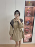 香影英倫風(fēng)卡其風(fēng)衣女帶披肩2026春季新款翻領(lǐng)中長(cháng)款寬松收腰外套 卡其 S 155/80A/85-95斤 曬單實(shí)拍圖