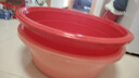加大號塑料盆加厚洗澡盆大人洗腳盆家用特大洗衣盆洗床單小孩浴盆 玫紅色 特大號(70cm口徑) 曬單實(shí)拍圖