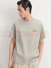 杰克·瓊斯（JACK&JONES）26年男裝短袖t恤男夏季新款潮流100%純棉休閑刺繡純色半袖T恤男士 C02 倫霧灰 M 175 曬單實(shí)拍圖