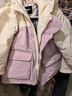 香影紫色羽絨服女中長(cháng)款2025年冬季新款保暖小個(gè)子白鴨絨連帽外套 紫色 S 曬單實(shí)拍圖