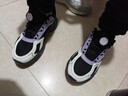 喬丹女大童休閑鞋兒童春秋運動(dòng)鞋子小孩旋鈕扣童鞋 黑色/云霧紫 37 曬單實(shí)拍圖