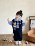 G.duck女童春裝套裝2026新款兒童學(xué)院風(fēng)衛衣女寶寶春秋洋氣兔子警官衣服 藍色 90 尺碼1~2歲【 80-90cm】 曬單實(shí)拍圖