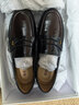 百麗英倫風(fēng)真皮樂(lè )福鞋小皮鞋牛皮女單鞋B2561AA5  棕色 37 曬單實(shí)拍圖