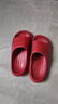 樸西新款EVA踩屎感厚底拖鞋女士居家室內情侶拖鞋男 安哥拉紅 39-40 曬單實(shí)拍圖