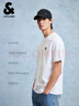 杰克·瓊斯（JACK&JONES）26年短袖t恤男裝商務潮流涼感華夫格logo皮標圓領夏季短袖T恤男士 A06 本白色 L (180) 曬單實拍圖