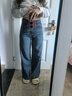 ONLY2025夏季新款松弛顯瘦寬松直筒褲長(cháng)褲牛仔褲女|125332072 J34390洗水牛仔藍 S S標準褲長(cháng) 曬單實(shí)拍圖