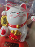 OEMG太陽(yáng)能招財貓自動(dòng)招手可愛(ài)禮品汽車(chē)擺件招財辦公室前臺臥室收銀臺 招財貓搖手單個(gè)-白色2.5寸（pvc透明盒） 曬單實(shí)拍圖