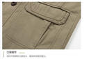 羅蒙（ROMON）純棉外套男2025春秋新款中老年夾克衫男爺爺裝休閑舒適上衣爸爸裝 深卡其【1號款】 XL /180 曬單實(shí)拍圖