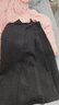 尚都比拉含綿羊毛通勤半身裙女冬季小個(gè)子保暖百褶A字裙高腰厚款毛呢裙子 曬單實(shí)拍圖