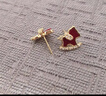 伊燦本命年紅色小馬鑲鉆耳釘女2026年新款爆款耳環(huán)養耳洞耳夾輕奢耳飾 本命年紅色小馬鑲鉆耳釘女 曬單實(shí)拍圖
