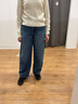 優(yōu)衣庫常規款女裝男裝寬松廓形牛仔褲/彎刀鐮刀褲子479000 482280 479000/69藏青色 27 /160/68A 曬單實(shí)拍圖