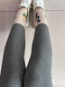 加肥大碼孕婦冬裝針織托腹螺紋踩腳加絨加厚保暖連襪打底褲200斤 (春秋)連腳深灰 5XL 曬單實(shí)拍圖