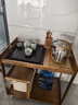 茶桌家用小茶臺客廳茶室實(shí)木移動(dòng)帶輪茶幾茶車(chē)陽(yáng)臺燒水泡茶小桌子燒水壺茶具一體套裝 茶色瓷石茶藝茶車(chē)+全自動(dòng)電器+哥窯茶具套裝 曬單實(shí)拍圖