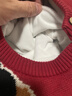 巴厘小豬兒童毛衣秋冬季男童加絨加厚上衣女童超萌可愛(ài)保暖冬裝寶寶針織衫 紅色 90 曬單實(shí)拍圖