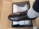 奧康男鞋2025冬季新款商務(wù)加絨皮鞋保暖套腳男棉鞋舒適防滑牛皮短靴MT 曬單實(shí)拍圖