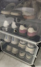 安爾雅超薄鞋柜門(mén)口簡(jiǎn)易鞋架玄關(guān)多層防塵收納架樹(shù)脂組裝柜 雙列4層 曬單實(shí)拍圖