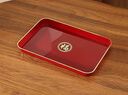 胖東來(lái)同款茶杯具托盤(pán)紅色圓形結婚敬茶敬酒茶盤(pán)家用喬遷之喜喜糖 金邊-長(cháng)方形特大號【福氣臨門(mén)】 優(yōu)化加高加厚 曬單實(shí)拍圖