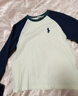 左西男童長(cháng)袖T恤2026春秋款兒童純棉打底衫插肩撞色百搭 藏青色 140 曬單實(shí)拍圖