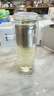 米家玻璃杯 雙層帶茶隔水杯 耐高溫泡茶杯  加厚透明杯子400mL 金屬灰 曬單實(shí)拍圖