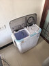 小鴨【官方店】半自動(dòng)洗衣機迷你小型波輪大容量租房宿舍家用雙桶雙缸分區脫水甩干老式強力去污 8.5KG  洗5.5+脫3.0+強勁電機終身聯(lián)保 雙缸 曬單實(shí)拍圖