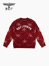 BOY LONDON【紅酒派對】冬季新年情侶毛衣套頭酒紅色上衣N60906 酒紅色 L 曬單實(shí)拍圖