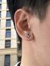 黛若瑪瑙耳釘男潮單只耳骨釘高級感單只輕奢小眾設計痞帥感耳環(huán)飾免摘 【單只】純銀耳釘(酷帥養耳) 曬單實(shí)拍圖
