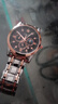 (0.01)全自動(dòng)機芯手表瑞士防水夜光男表日歷款進(jìn)非機械時(shí)尚手表 運動(dòng)款 運動(dòng)間金黑面【鋼帶】 曬單實(shí)拍圖