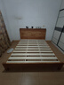 京東京造家居悅楓實(shí)木床 天然橡膠木 主臥雙人床原木色1.8×2米 曬單實(shí)拍圖