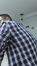 納維凱爾意大利小帆船男25秋新款全棉長(cháng)袖襯衫復古格子襯衣1333075503 曬單實(shí)拍圖