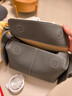 Songmont掛耳系列屋檐包mini設計師款頭層牛皮通勤斜挎hobo包 瓦礫灰 現貨 曬單實(shí)拍圖