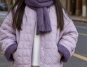 女童加厚棉服秋冬2026新款潮兒童兩面穿棉衣韓版女孩休閑外套洋氣 紫色 【兩面穿】 160 曬單實(shí)拍圖