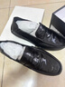 百麗一腳蹬休閑樂(lè )福鞋男2026新春季商場(chǎng)款牛皮革商務(wù)皮鞋8YZ01AM6 黑色 41 曬單實(shí)拍圖