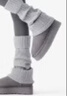 拾襪記羊毛襪套秋冬季灰色翻邊針織腿套保暖顯瘦堆堆小腿襪搭配鯊魚(yú)褲 曬單實(shí)拍圖