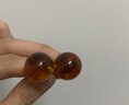 復古港風(fēng)琥珀色圓球耳釘女美拉德個(gè)性獨特設計感耳環(huán)夸張耳飾秋冬 琥珀色圓形耳釘【一對裝】 曬單實(shí)拍圖