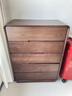 梵而五斗柜實(shí)木北美黑胡桃臥室床頭六斗櫥柜客廳置物收納儲物餐邊柜子 拾物五斗柜·落地款【獨板】 曬單實(shí)拍圖