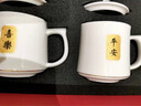 蘇氏陶瓷羊脂玉瓷鎏金平安喜樂(lè )泡茶杯辦公杯對杯水杯禮盒套組 曬單實(shí)拍圖