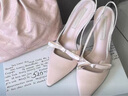 CHARLES&KEITH緞面蝴蝶結尖頭高跟涼鞋女生日禮物女神節禮物送女友CK1-60361556 Light Pink淺粉色 37 曬單實(shí)拍圖