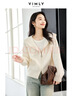 梵希蔓慵懶風(fēng)連帽針織開(kāi)衫外套女秋季新款寬松短款上衣 奶油杏 S 曬單實(shí)拍圖