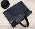 百利文B0076黑色立體雙層手提袋男士商務(wù)會(huì )議包公文包通勤出差文件袋加寬手提袋大容量資料袋收納包 曬單實(shí)拍圖