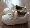 DAPHNE達芙妮厚底小白鞋女款2026新款春季系帶鞋子女款時(shí)尚百搭板鞋女 曬單實(shí)拍圖
