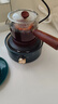 正揚電陶爐煮茶壺套裝家用玻璃煮茶器側把泡茶壺耐高溫小型茶爐燒水壺 電熱爐青黛+煙灰梯形直覺(jué)壺 曬單實(shí)拍圖