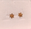 中國珠寶雪花黃金耳釘女999足金耳環(huán)生日禮物送女朋友老婆 金重約0.8g【足金耳釘】 曬單實(shí)拍圖