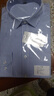 春夏長(cháng)袖條紋襯衫男士素色襯衣商務(wù)休閑中年青年 藍色粗條長(cháng)袖 【718】 L (39) 【建議100斤-114斤】 曬單實(shí)拍圖