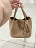 半坡飾族（bampo）回響菜籃子包 頭層牛皮水桶2026新款輕奢單肩斜挎手提包38禮物 麥仁杏178 曬單實(shí)拍圖