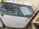 小鴨迷你雙桶洗衣機家用小型雙缸半自動(dòng)嬰兒童洗脫兩用 4.5公斤灰色加厚款【藍光+強勁動(dòng)力+洗脫兩用 雙缸 曬單實(shí)拍圖