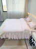 Bejirog水洗棉床裙四件套公主風(fēng)床上用品韓版蕾絲花邊被套床單床笠四季款 歐若拉—粉 1.8m床 床裙款 四件套（被套200*230cm） 曬單實(shí)拍圖