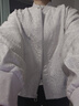 她享短款棒球服外套女春秋肌理設計感夾克上衣小個(gè)子外搭開(kāi)衫T51D034 曬單實(shí)拍圖